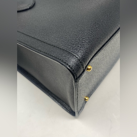 GUCCI vintage “DIANA”Bamboo Leather Tote Black - Picture 6 of 16
